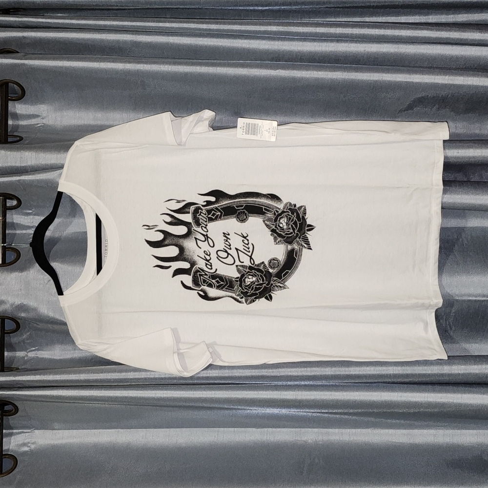 Torrid "Make your own luck" White Soft Tee